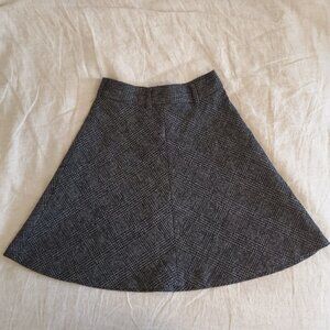Zara Grey Twill A-line Mini Skirt